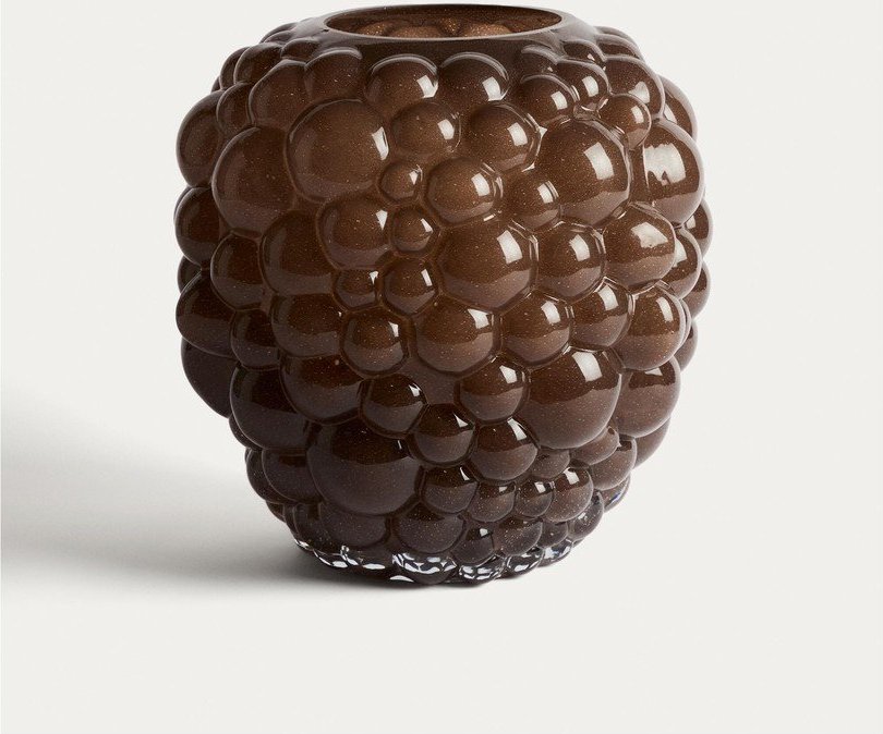 Hnědá skleněná váza (výška 30 cm) Mure – Kave Home