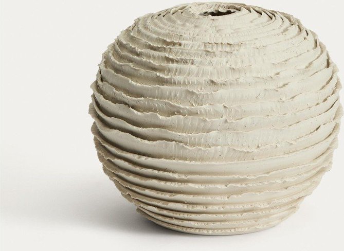 Krémová keramická ručně vyrobená váza (výška 21 cm) Evania – Kave Home