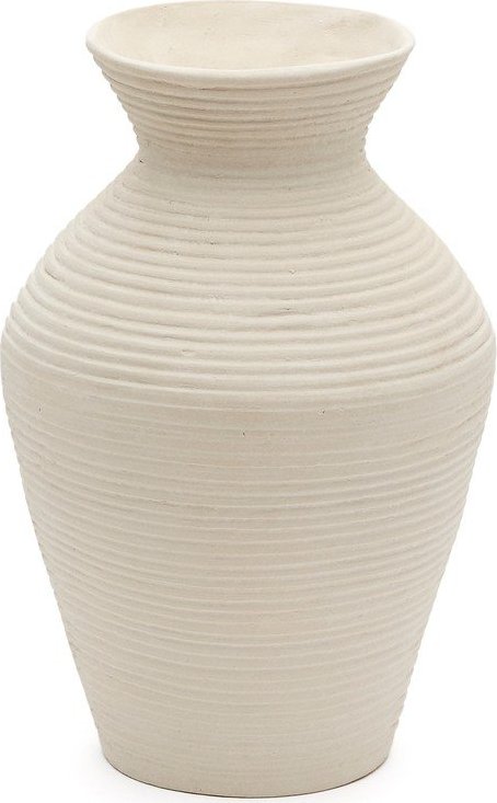 Krémová vysoká váza z papírmaše (výška 51 cm) Pria – Kave Home
