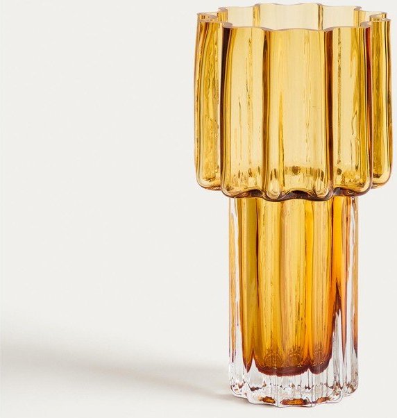 Oranžová skleněná váza (výška 30 cm) Cristila – Kave Home