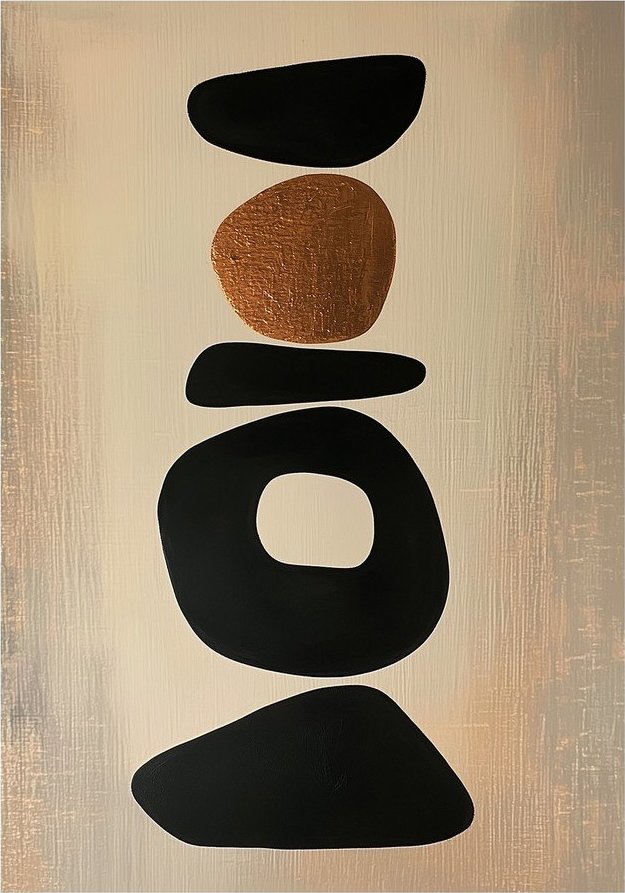Tištěný obraz na plátně 70x100 cm Stones – Styler