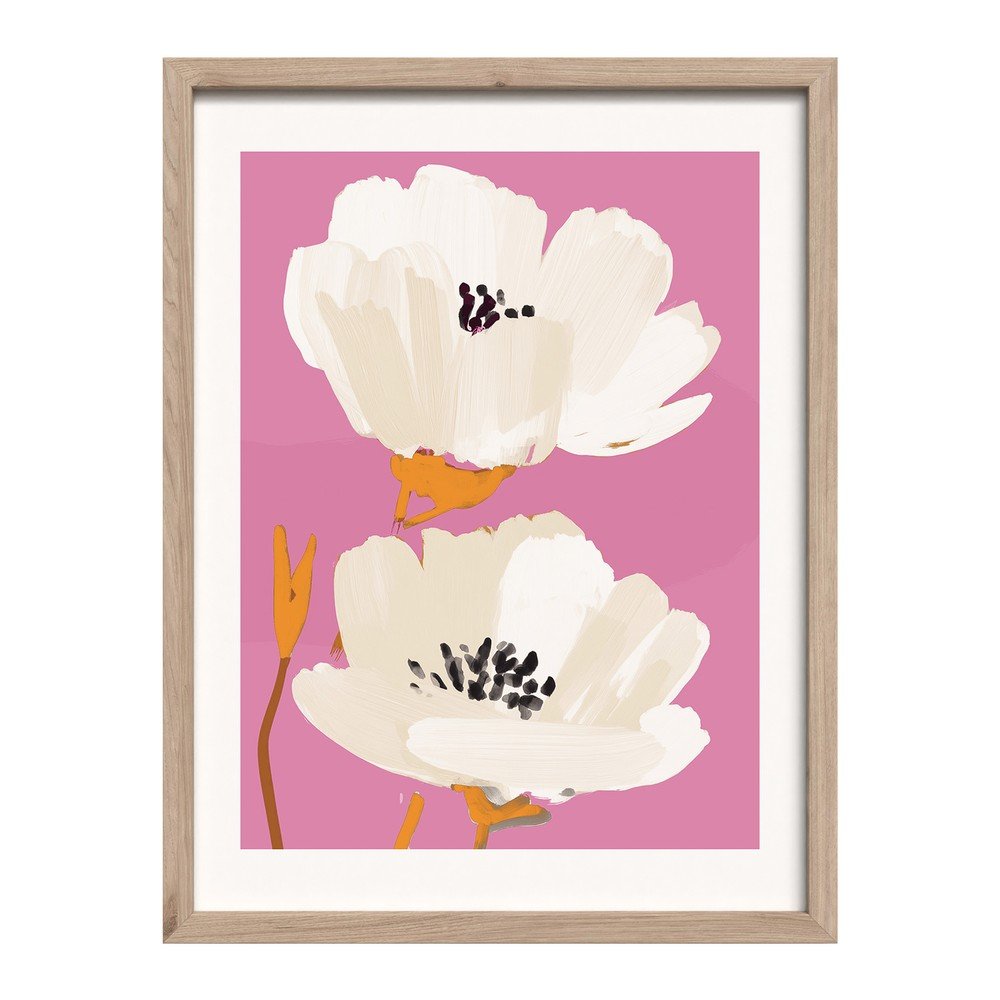 Tištěný obraz s rámem 30x40 cm Peony Bloom – Styler