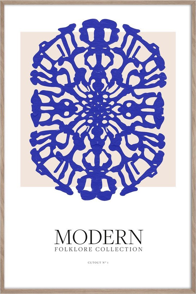 Tištěný obraz s rámem 60x90 cm Blue Folklore – Styler