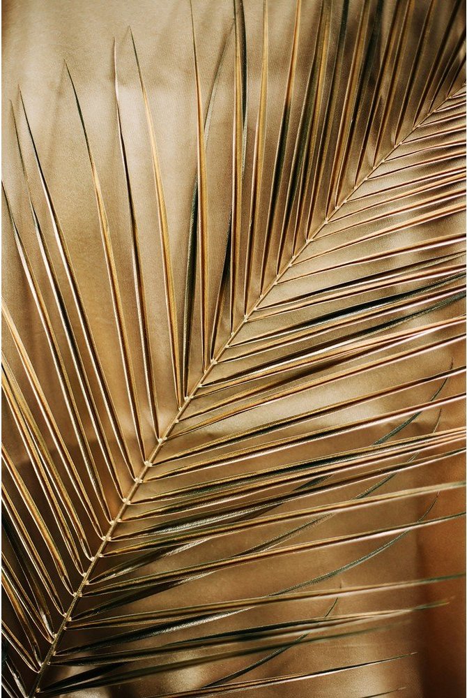 Tištěný skleněný obraz 80x120 cm Gold Palm – Styler