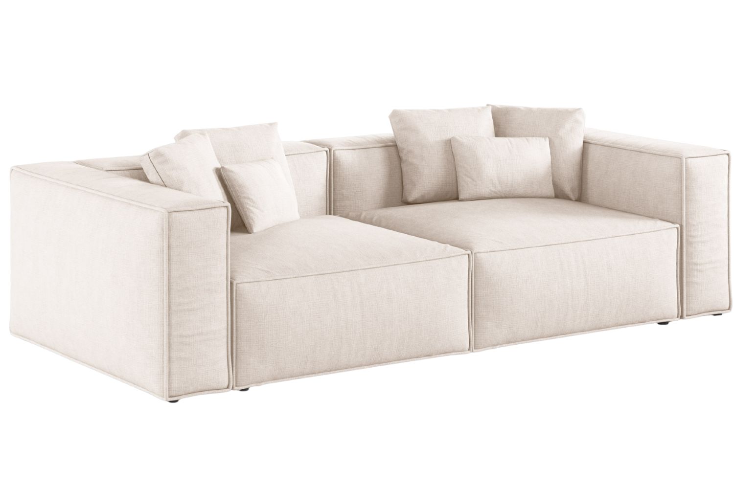 Cosmopolitan Design Béžová čtyřmístná pohovka Aveiro 236 cm