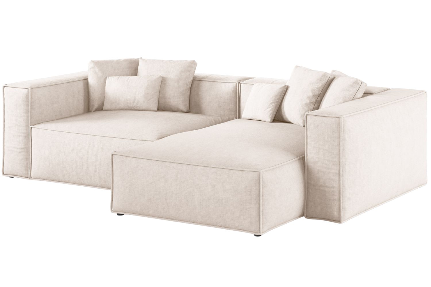 Cosmopolitan Design Béžová rohová pohovka Aveiro 254 cm