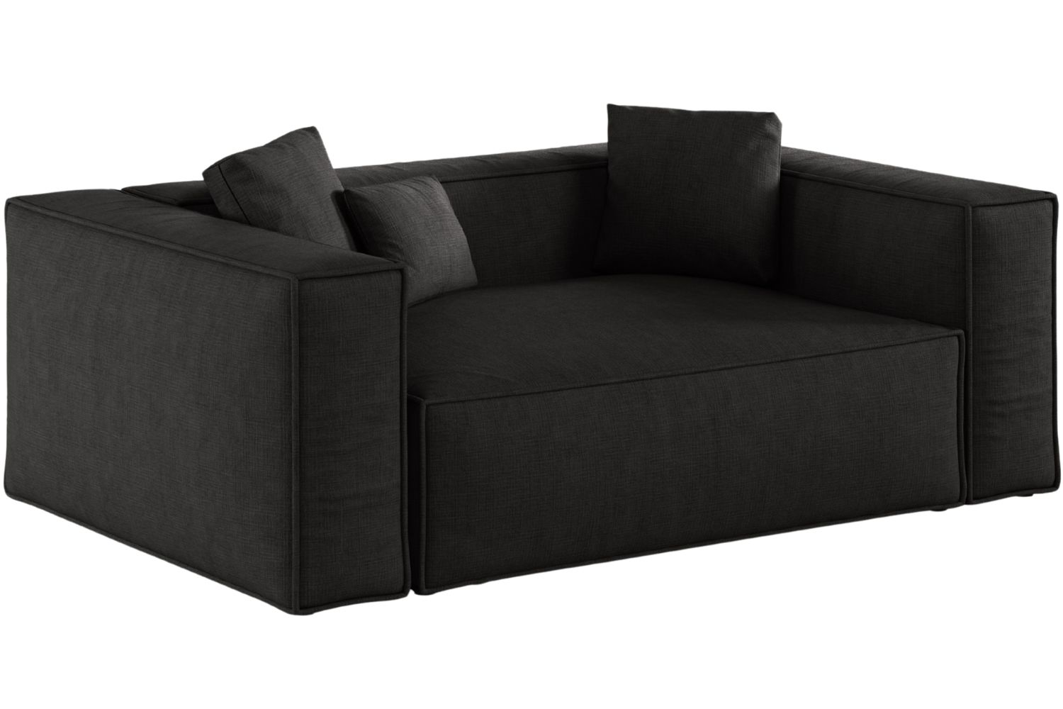 Cosmopolitan Design Černá dvoumístná pohovka Aveiro 180 cm