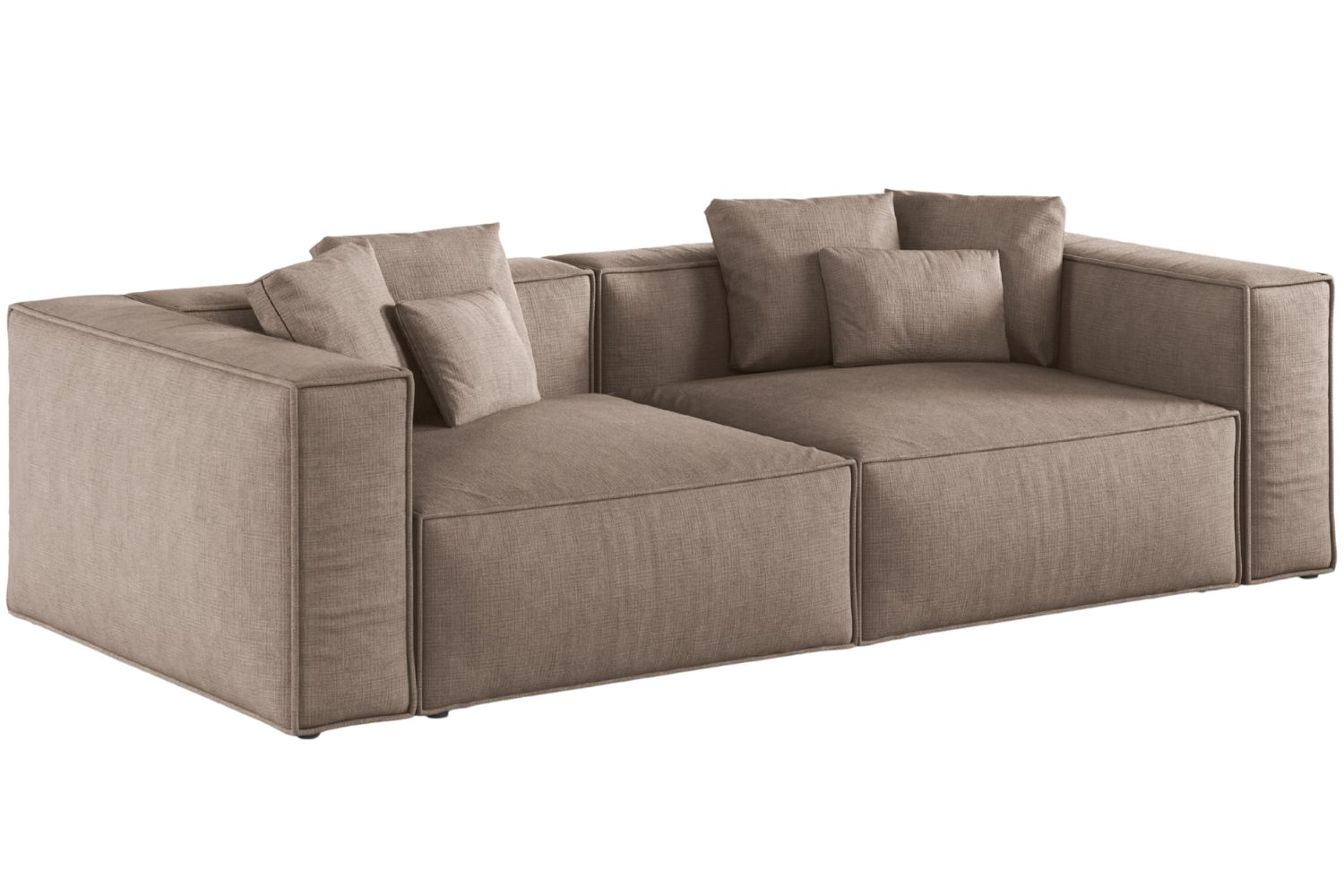 Cosmopolitan Design Hnědá čtyřmístná pohovka Aveiro 236 cm
