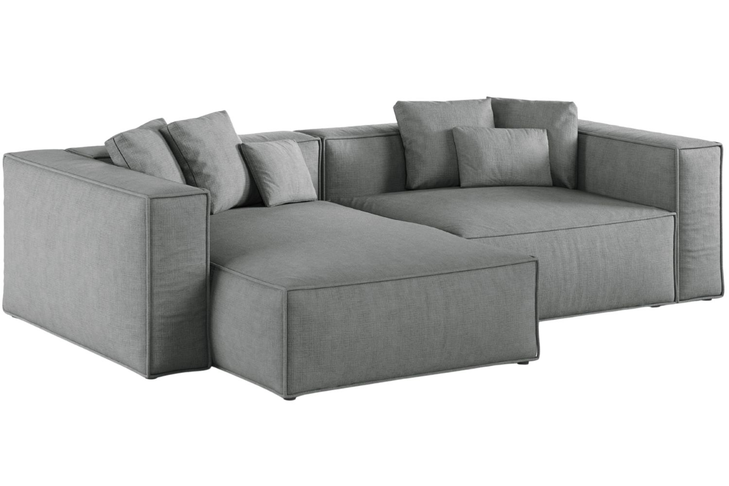 Cosmopolitan Design Šedá rohová pohovka Aveiro 254 cm