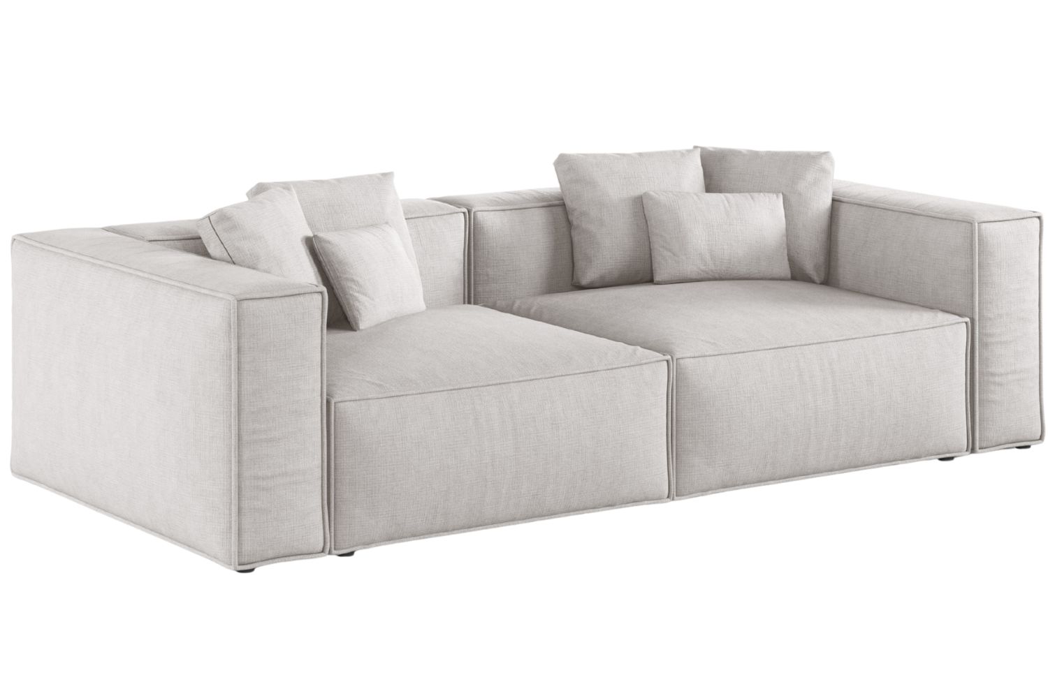 Cosmopolitan Design Světle šedá čtyřmístná pohovka Aveiro 236 cm