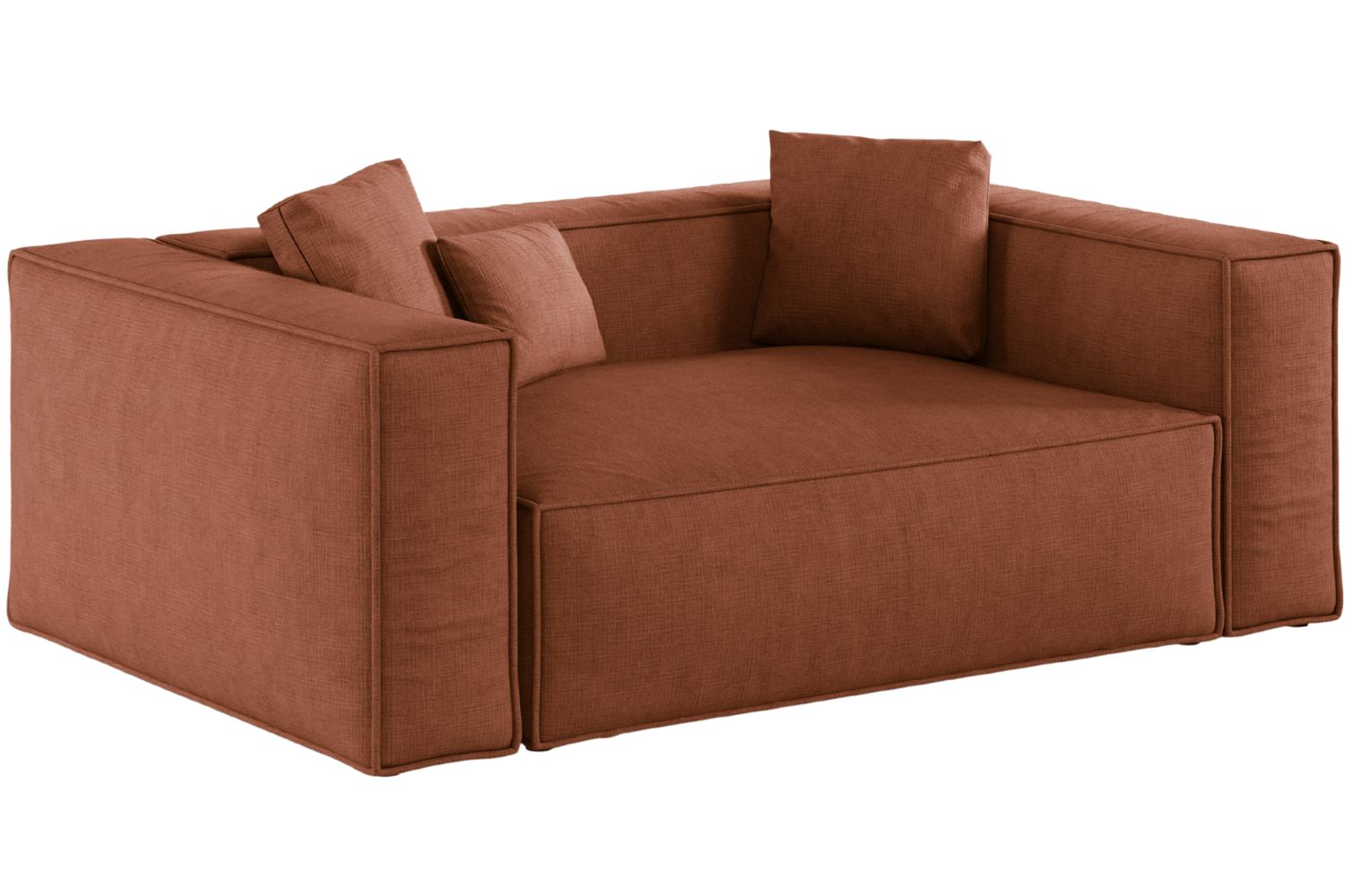 Cosmopolitan Design Terakotově oranžová dvoumístná pohovka Aveiro 180 cm