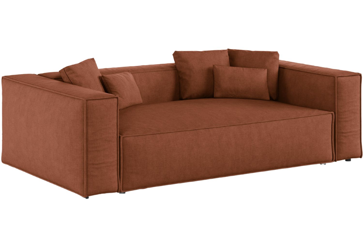 Cosmopolitan Design Terakotově oranžová trojmístná pohovka Aveiro 220 cm