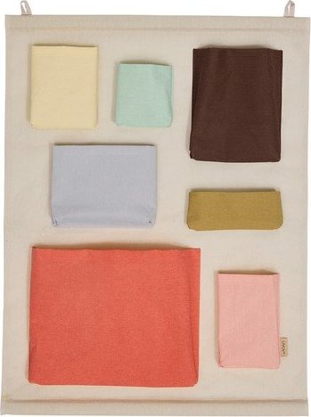 Béžový látkový závěsný organizér 60x2x80 cm Saga – OYOY Mini