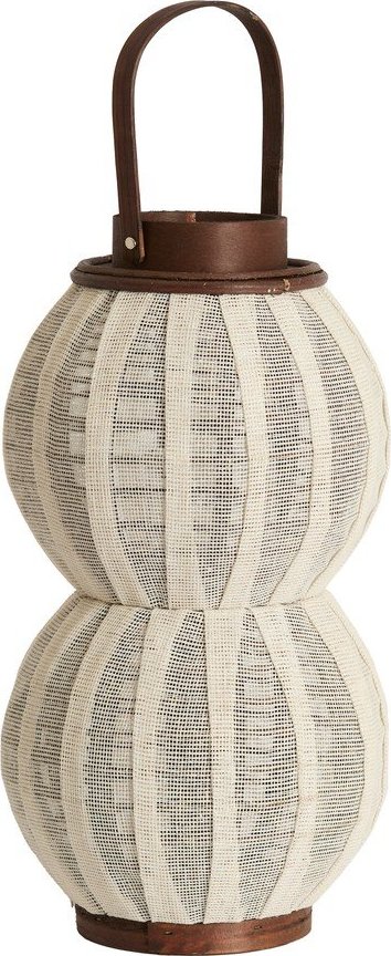 Dřevěná/látková lucerna (výška 48 cm) Arbore – Light & Living