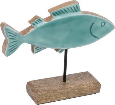 Dřevěná soška (výška 20 cm) Fish – Ego Dekor