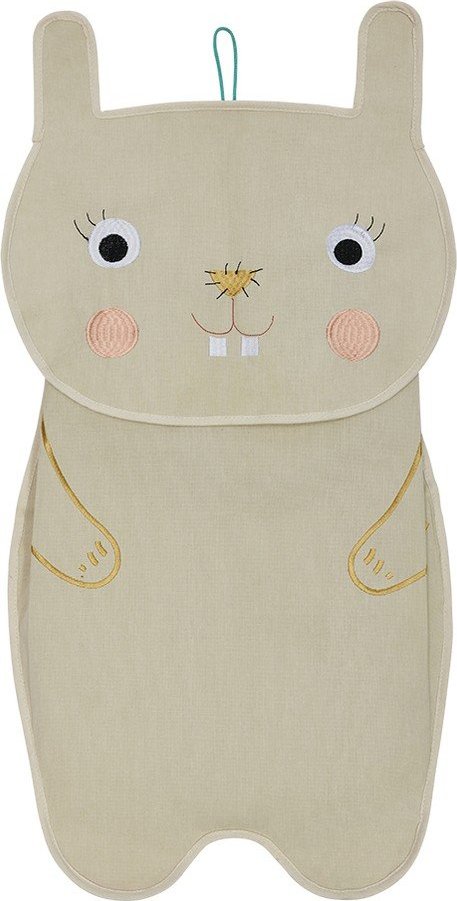 Krémový látkový závěsný organizér 40x1x82 cm Darling Rabbit – OYOY Mini