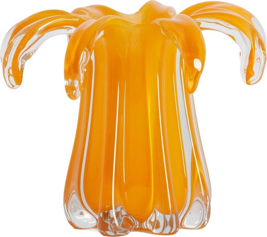 Oranžová skleněná váza (výška 17 cm) Avenia – Light & Living