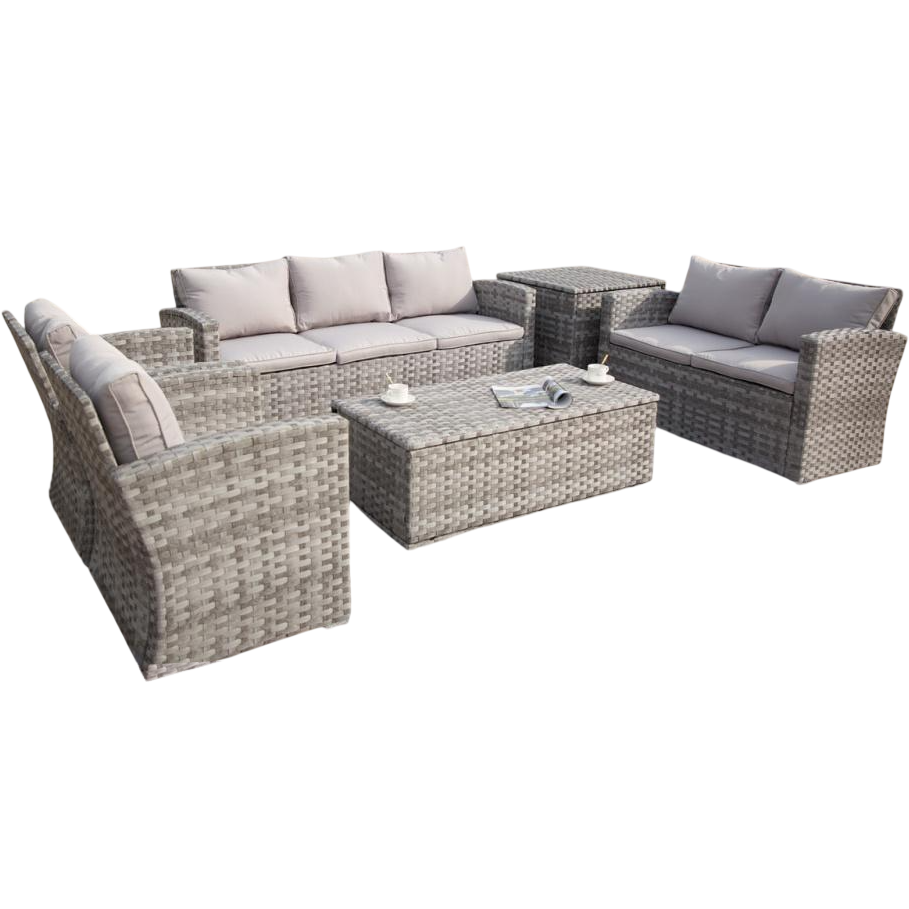 Velký zahradní sofa set s boxem na polstry Auckland
