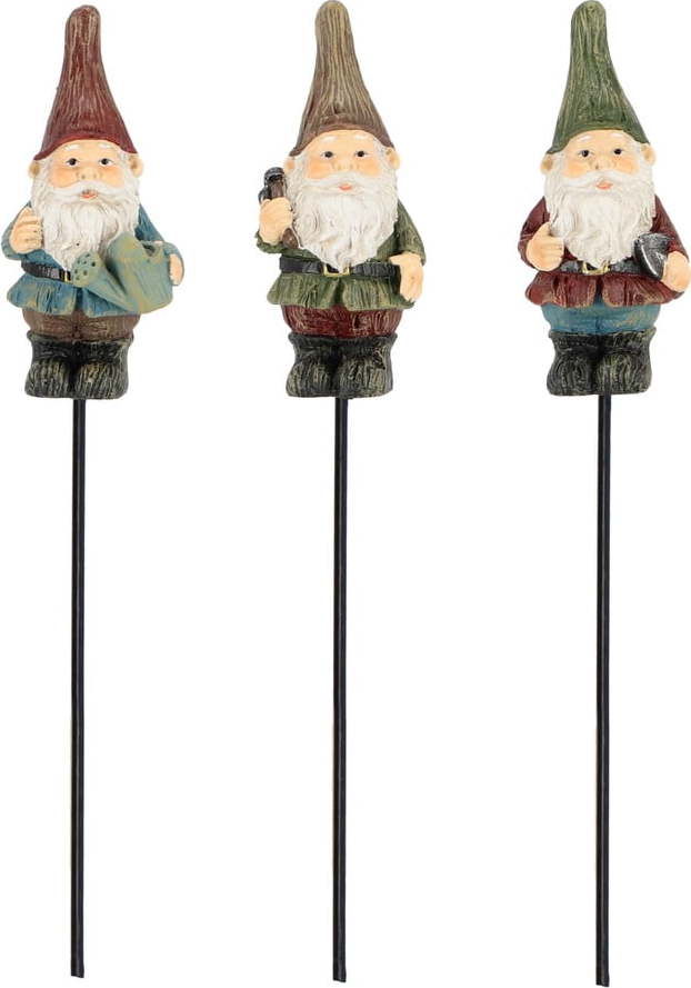 Polyresinové zahradní zápichy v sadě 3 ks Gnome – Esschert Design