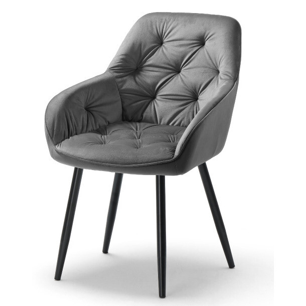 Jídelní židle BUTTON LOUNGE šedá