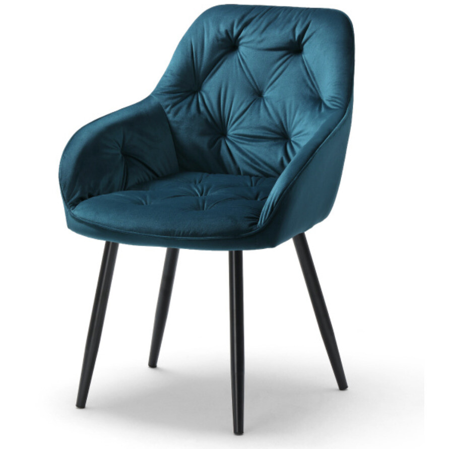 Jídelní židle BUTTON LOUNGE tyrkysová