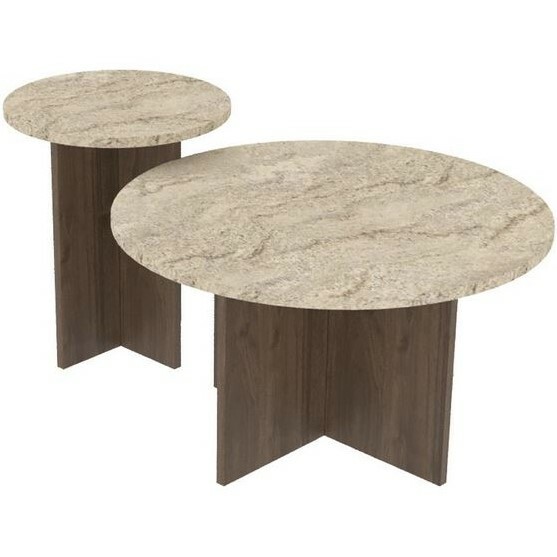 Konferenční stolek Asha Double - Travertine