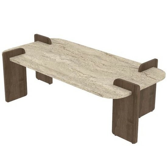 Konferenční stolek Asha Grand - Travertine