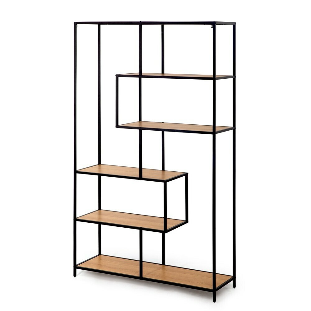 Kovový regál LOFTY GRID Classic Oak