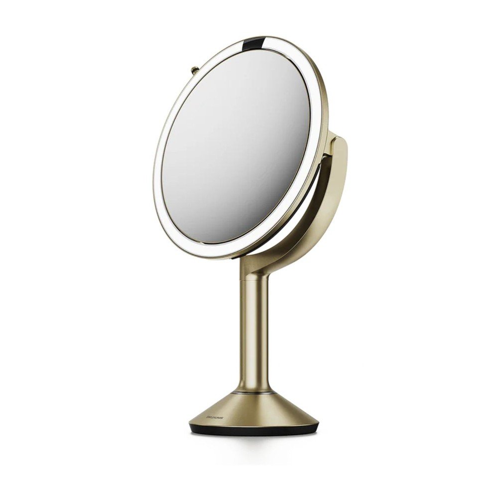 Kosmetické zrcadlo s osvětlením/zvětšovací (zvětšení 5x/zvětšení 10x) ø 20 cm Trio – simplehuman