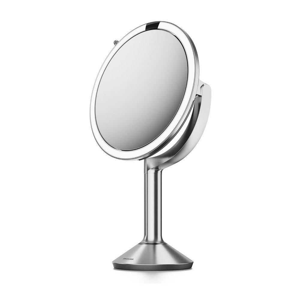 Kosmetické zrcadlo s osvětlením/zvětšovací (zvětšení 5x/zvětšení 10x) ø 20 cm Trio – simplehuman
