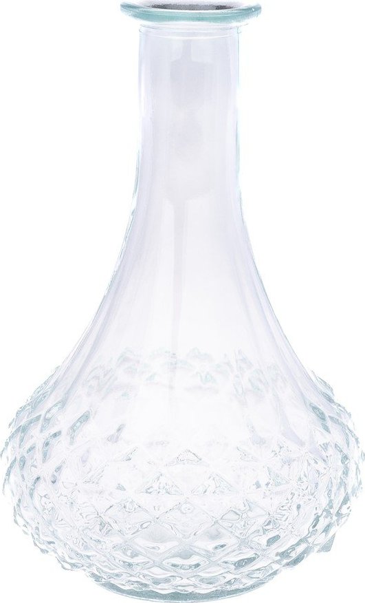 Krémová skleněná váza (výška 21 cm) – Dakls