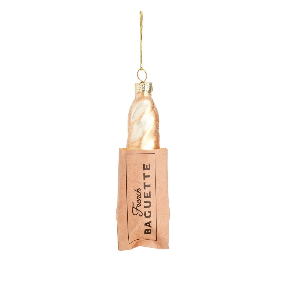 Skleněná ručně vyrobená vánoční ozdoba 11 cm Baguette – Sass & Belle