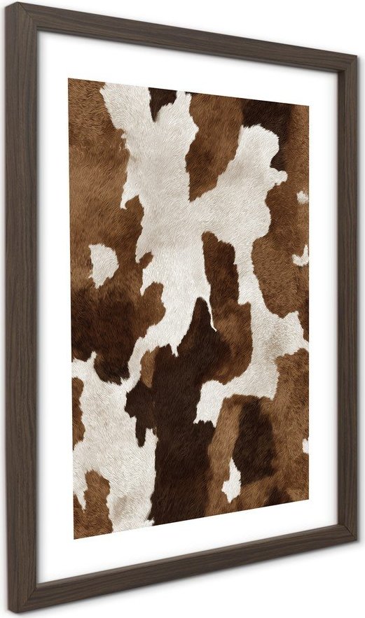 Tištěný obraz s rámem 30x40 cm Cowhide – Styler