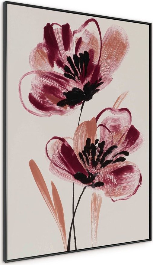 Tištěný obraz s rámem/na plátně 70x100 cm Burgundy Blooms – Styler