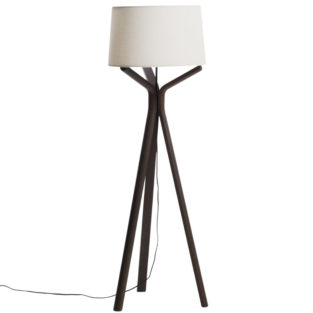 Kave Home Hnědá stojací lampa Ubira 150 cm