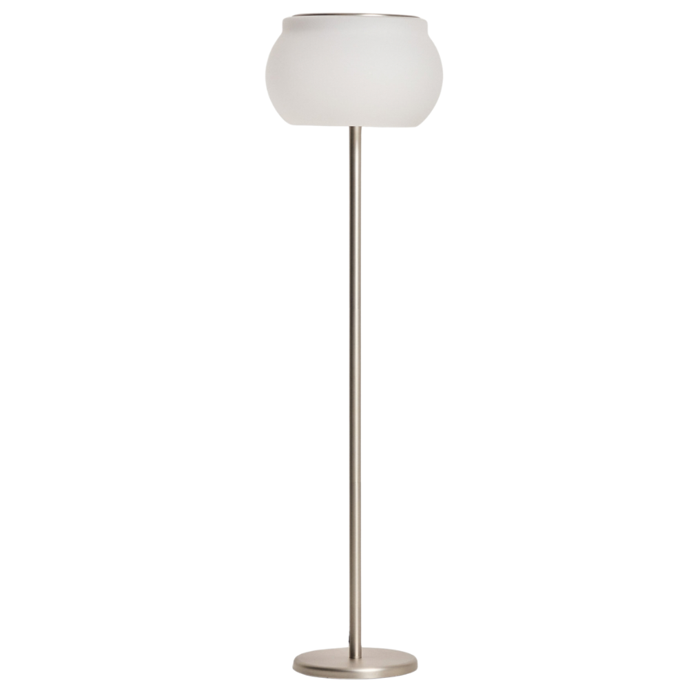 Kave Home Stříbrná kovová stojací LED lampa Leruna 146 cm