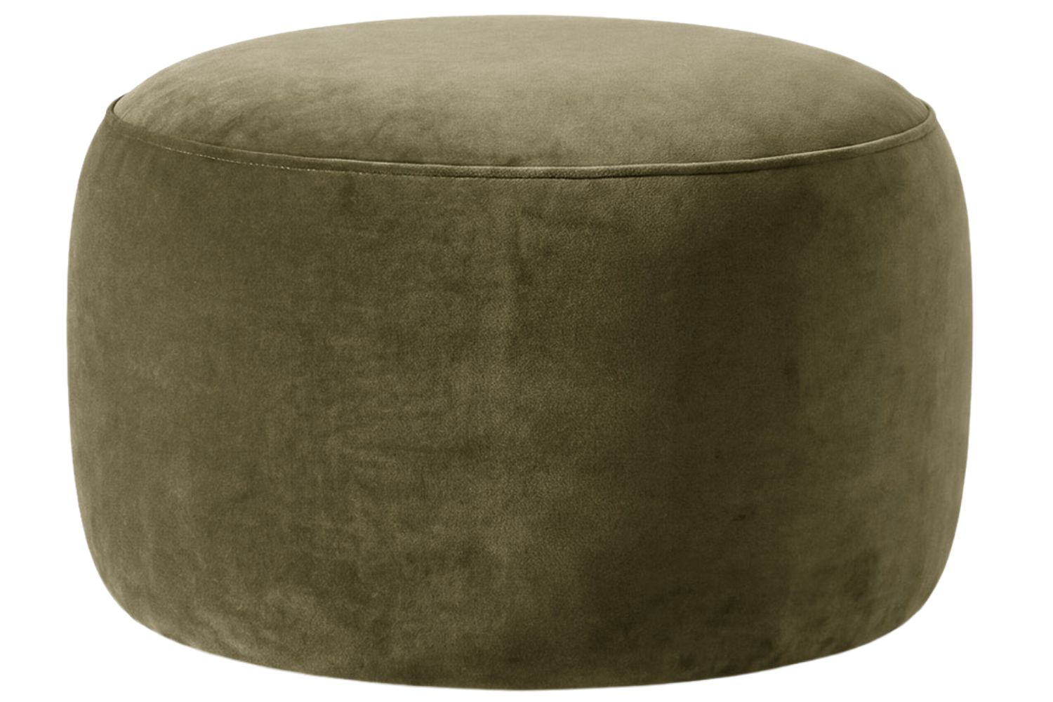 Micadoni Zelená sametová podnožka Amalta ⌀56 cm