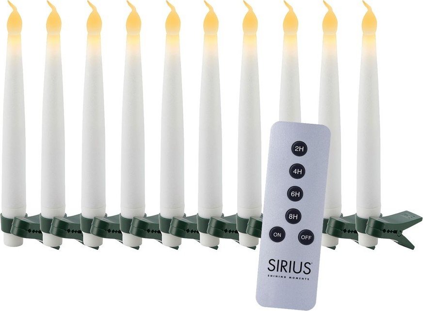 Bílá vánoční světelná dekorace 10 ks ø 2 cm Carolin – Sirius