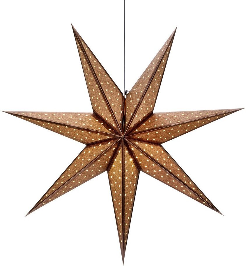 Hnědá vánoční závěsná světelná dekorace Markslöjd Glitter