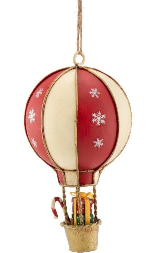 Kovová vánoční ozdoba 7 cm Vintage Hot Air Balloon – Sass & Belle