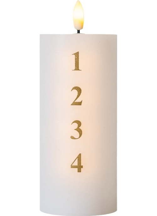 LED svíčka na baterky (výška 15 cm) Sille Advent – Sirius