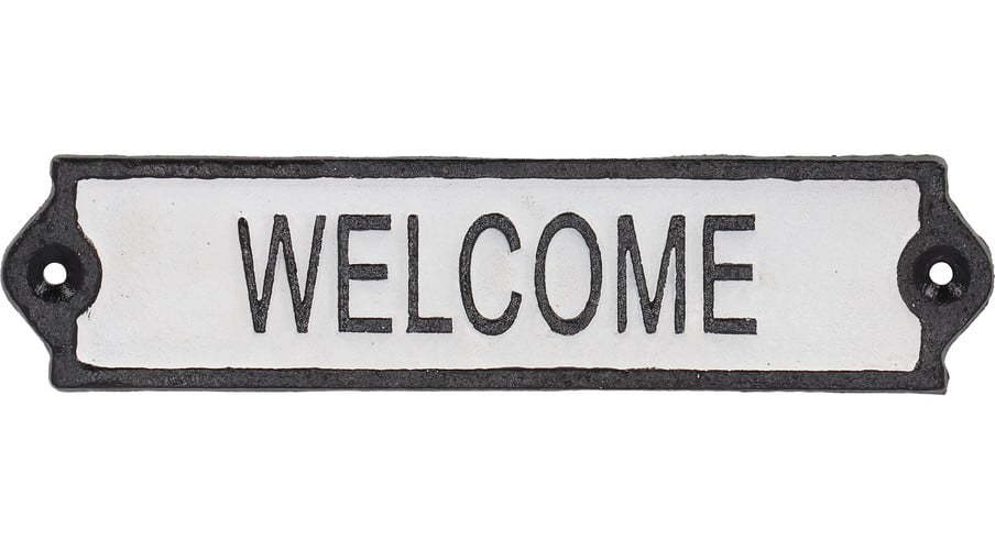 Litinová cedule 21x5 cm Welcome – Esschert Design