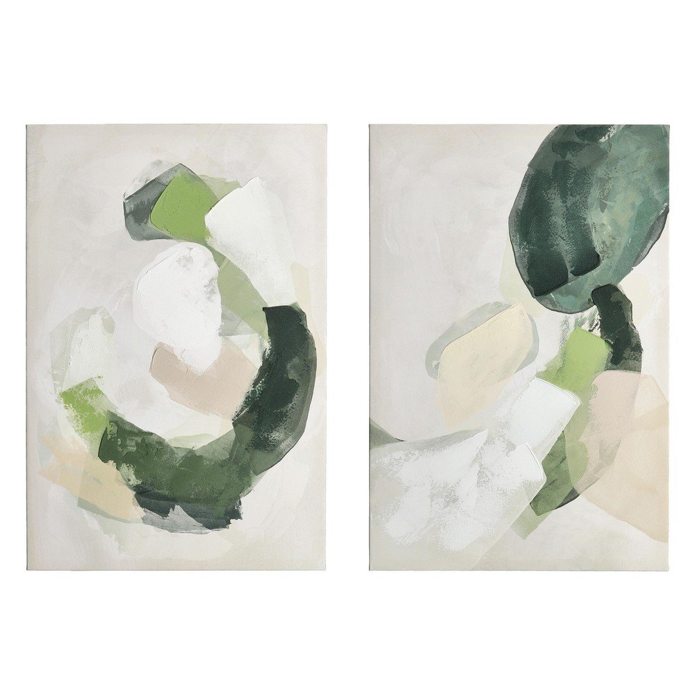 Obrazy v sadě 2 ks s ručně malovanými prvky s rámem/na plátně 60x90 cm Crown – Bizzotto