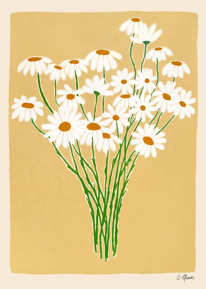 Plakát 30x40 cm Daisies – Carla Llanos – The Poster Club