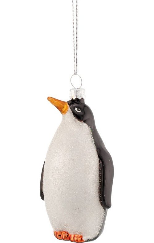 Skleněná vánoční ozdoba 6 cm King Penguin – Sass & Belle