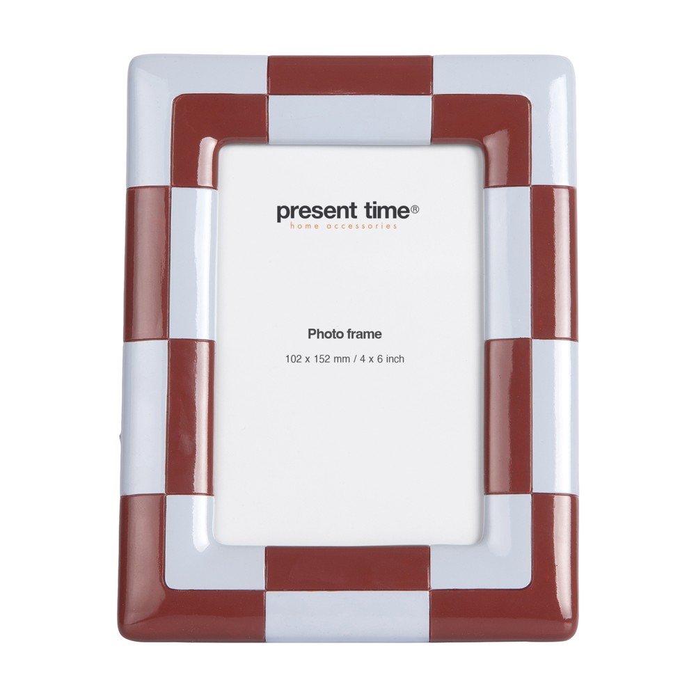 Vínový/světle modrý polyresinový rámeček 16x21 cm Firenze – PT LIVING