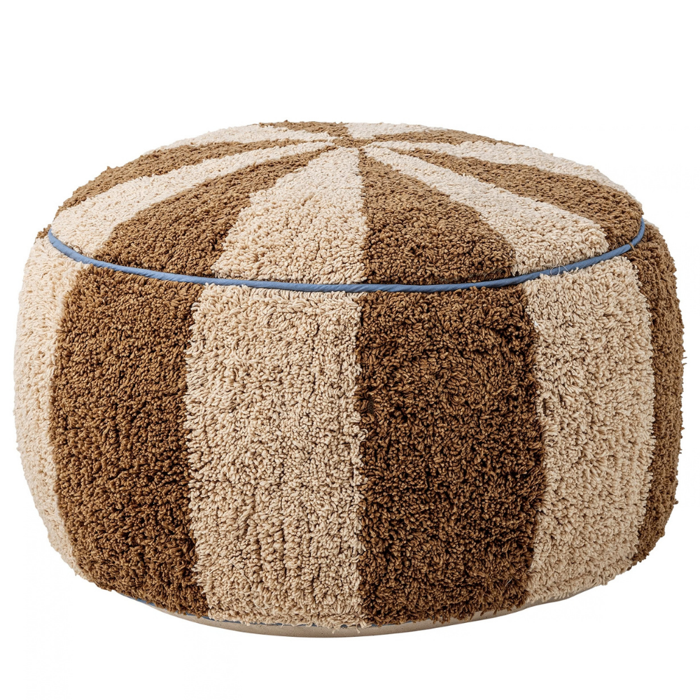 Bloomingville Béžovo-hnědý bavlněný puf Charoline 44 cm