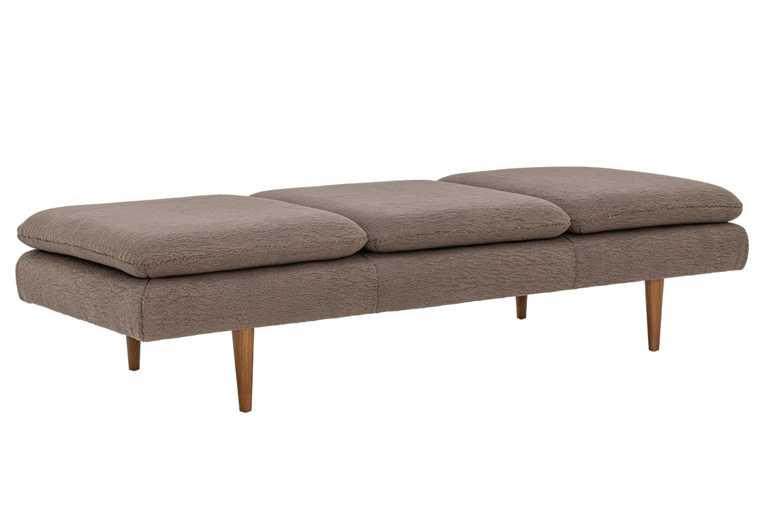 Bloomingville Hnědá čalouněná lenoška Pione 198 cm