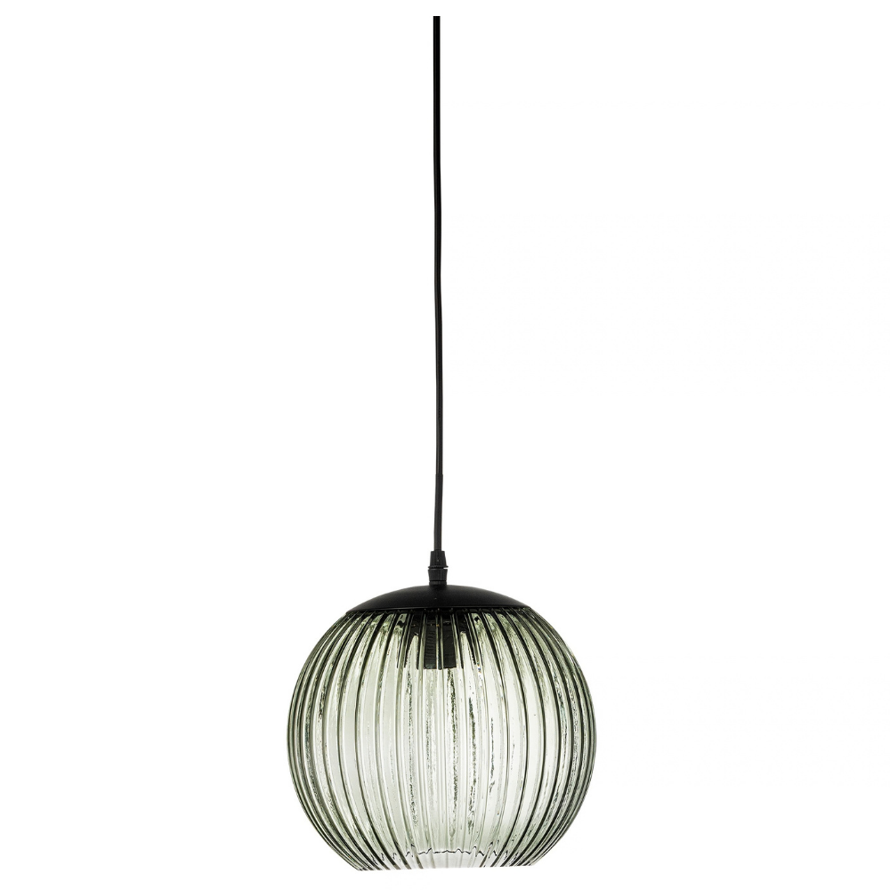 Bloomingville Zelené skleněné závěsné světlo Sybia 23 cm