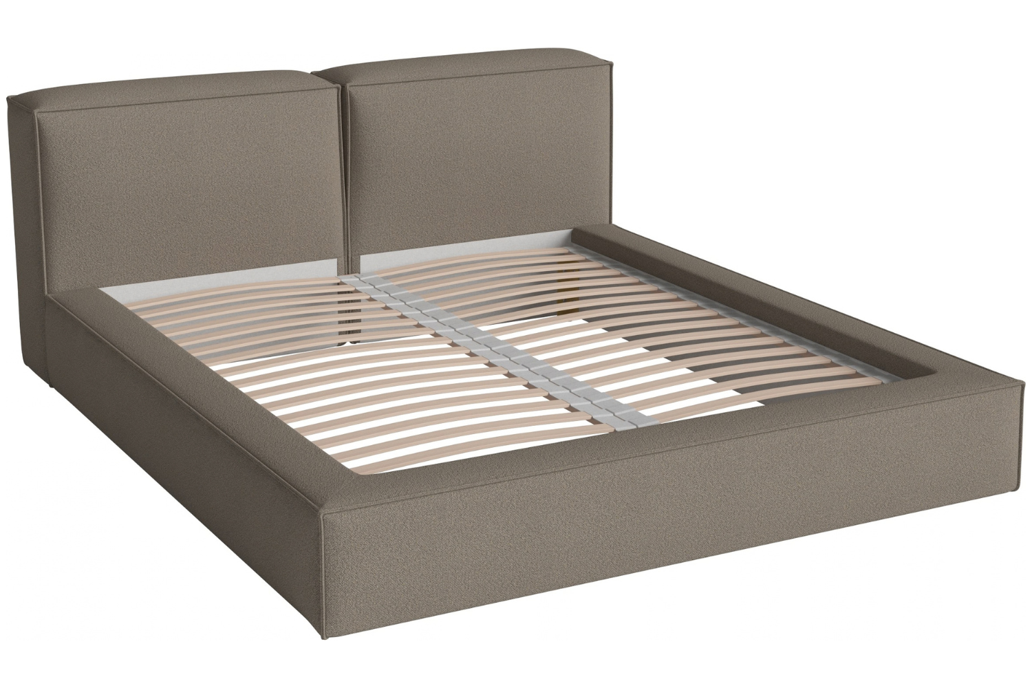 Bolia Světle hnědá bouclé dvoulůžková postel Cosima 160 x 200 cm
